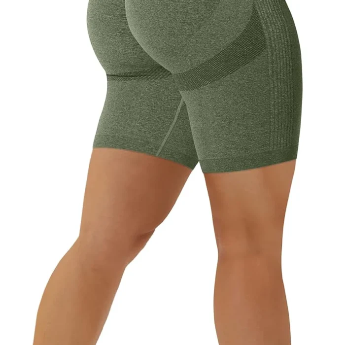 Scrunch Butt Lifting Seamless Shorts for Women High Waist Tummy Control Workout Biker Shorts Ruched Booty Lifting Leggings