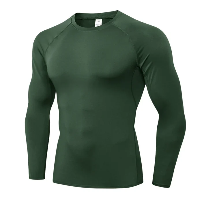 Workout Clothes Men's Long Sleeve Quick-drying High Elastic Tights