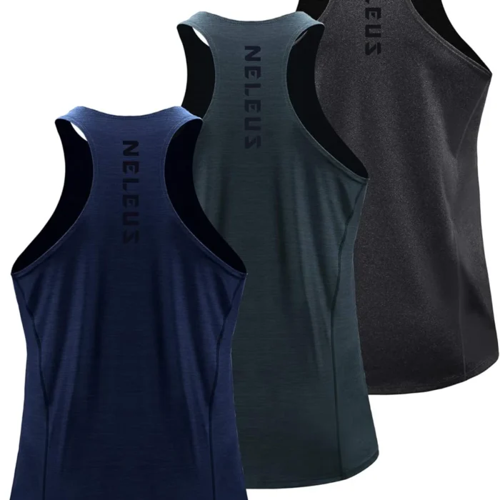 Men'S 3 Pack Running Tank Top Dry Fit Y-Back Athletic Workout Tank Tops