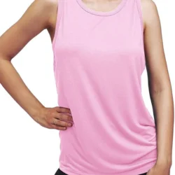 Womens Workout Yoga Tops Open Back Shirts Tie Back Tank Tops with Adjustable Fit - Image 5