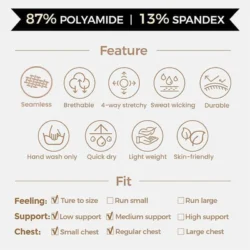 Women'S Workout Ribbed Seamless Sports Bras Fitness Running Yoga Crop Tank Top - Image 2