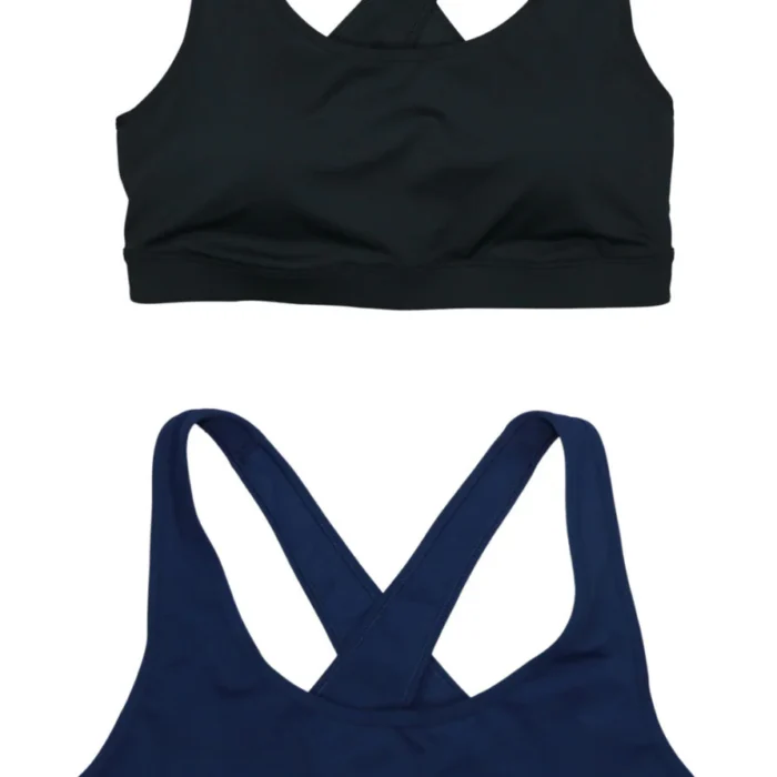 Ideology 2-Pack plus Size Mid Impact Removable Pads Women'S Sports Bra NWT