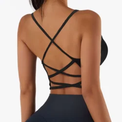 Women Cross Strap Sports Bra Top Women Push up Sport Bra Yoga Gym Crop Top Brassiere Fitness Top Sport Bra Breathable Bras - Image 6