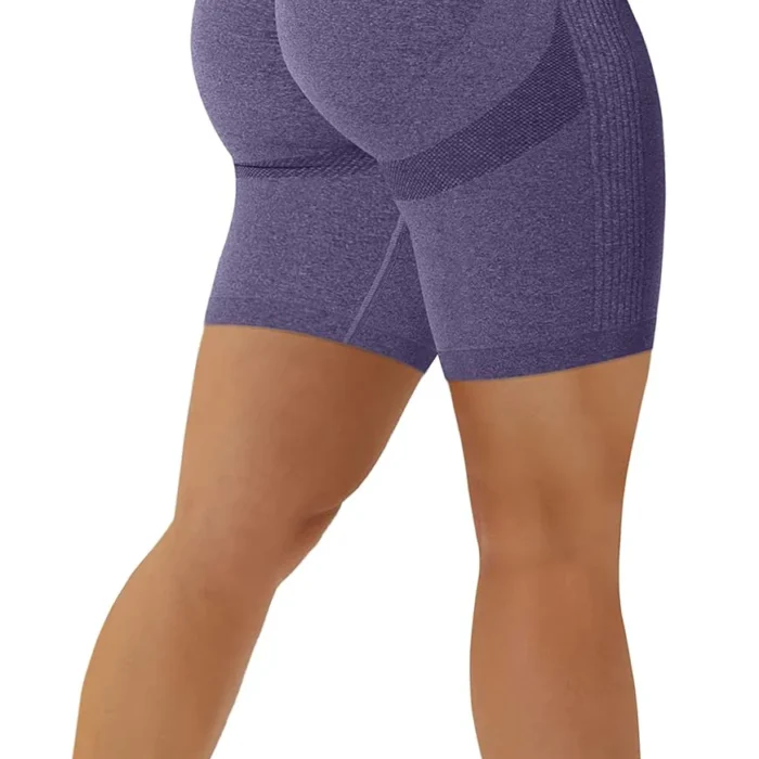 Scrunch Butt Lifting Seamless Shorts for Women High Waist Tummy Control Workout Biker Shorts Ruched Booty Lifting Leggings