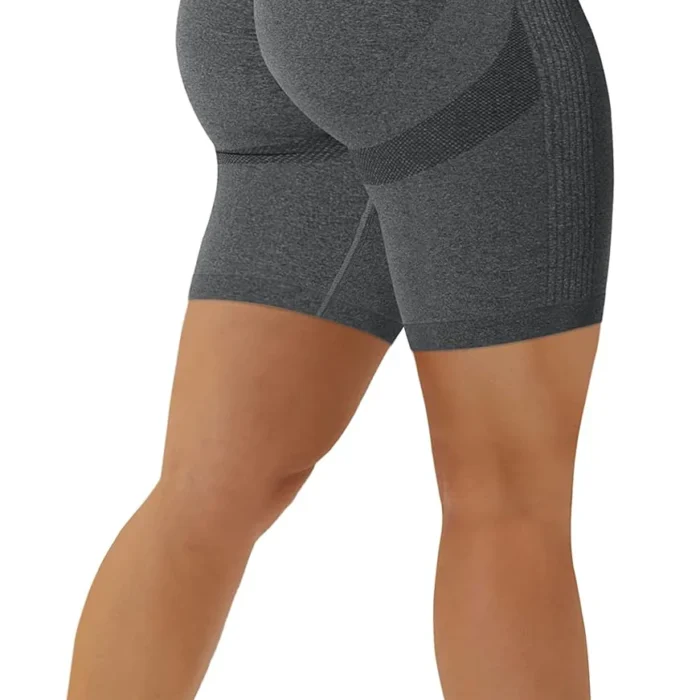 Scrunch Butt Lifting Seamless Shorts for Women High Waist Tummy Control Workout Biker Shorts Ruched Booty Lifting Leggings