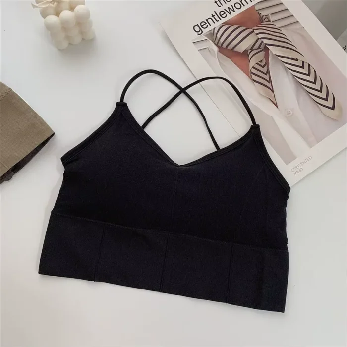 Women Cross Strap Sports Bra Top Women Push up Sport Bra Yoga Gym Crop Top Brassiere Fitness Top Sport Bra Breathable Bras