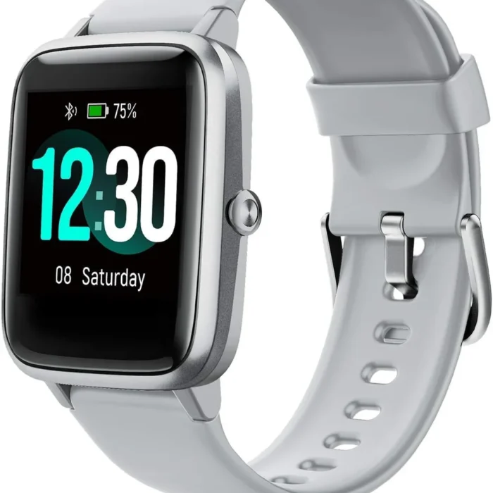 Fitness Tracker, Smart Watch Step Trackers with Heart Rate Monitor, IP68 Waterproof Fitness Watch Activity Tracker Sleep Monitoring, Calorie Counter, Pedometer for Men Women Gray