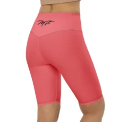 Women Pink MF Biker Shorts