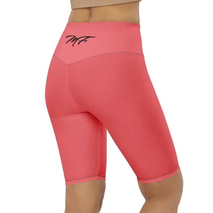 Women Pink MF Biker Shorts