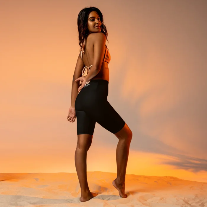 Women Black MF Biker Shorts
