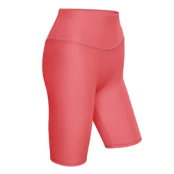 Women Pink MF Biker Shorts - Image 2