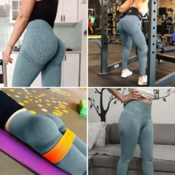 High Waisted Leggings for Women Tummy Control Butt Lifting Yoga Pants Workout Compression Tights - Image 2