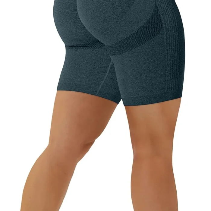 Scrunch Butt Lifting Seamless Shorts for Women High Waist Tummy Control Workout Biker Shorts Ruched Booty Lifting Leggings