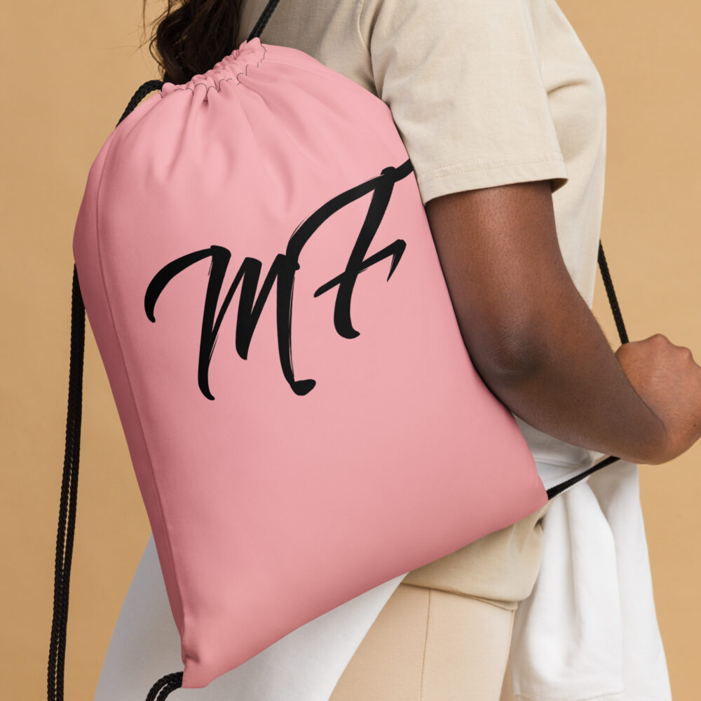 Pink MF Drawstring bag - Image 4