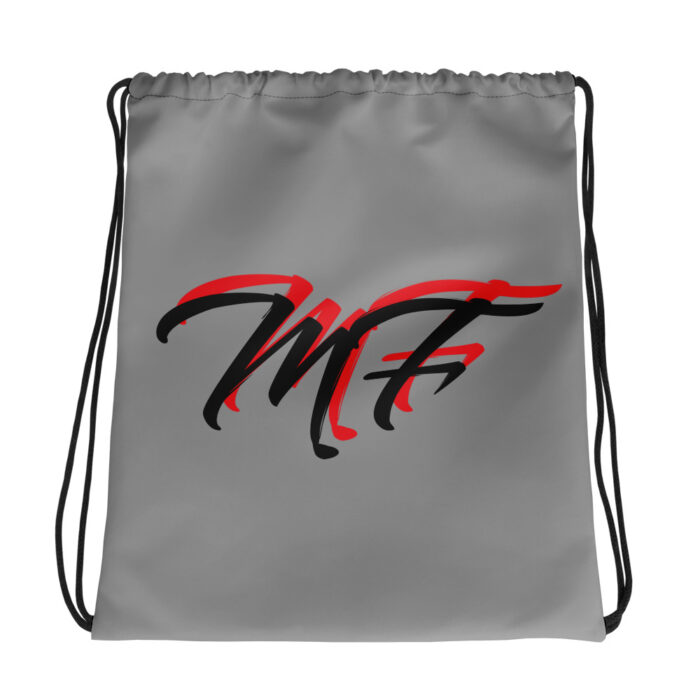 Gray MF Drawstring bag