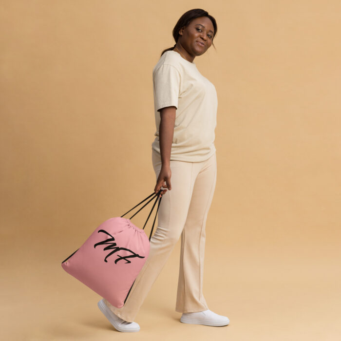 Pink MF Drawstring bag