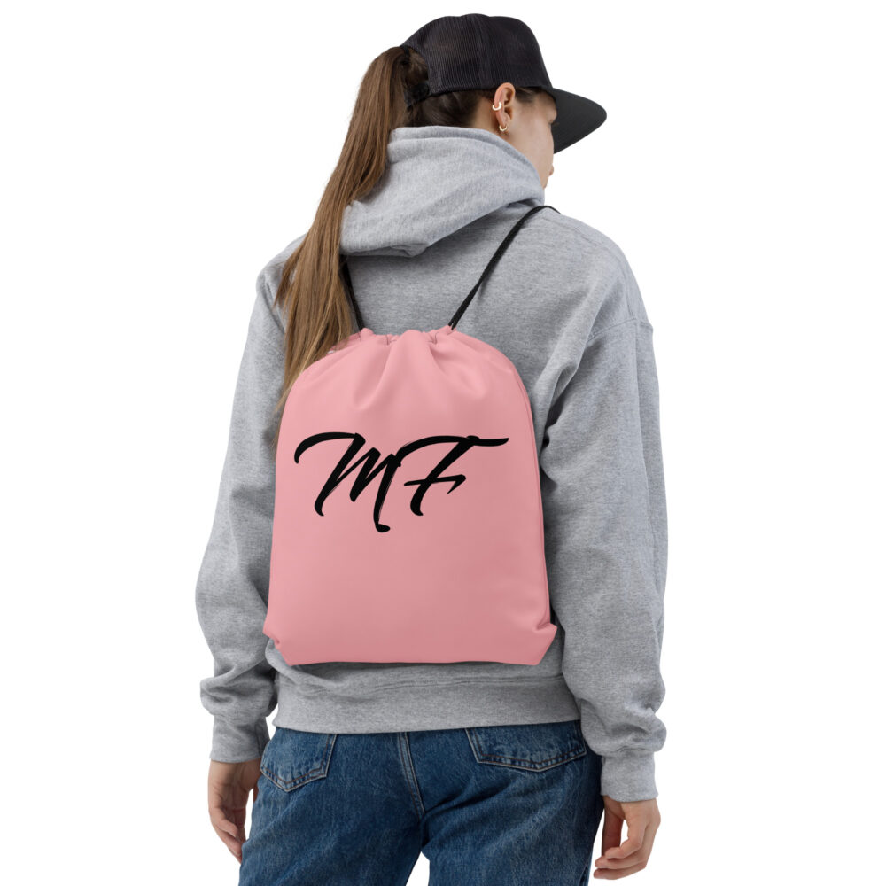 Pink MF Drawstring bag - Image 2