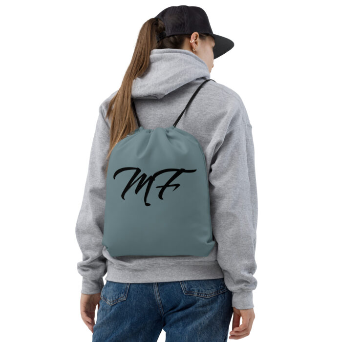Blue MF Drawstring bag