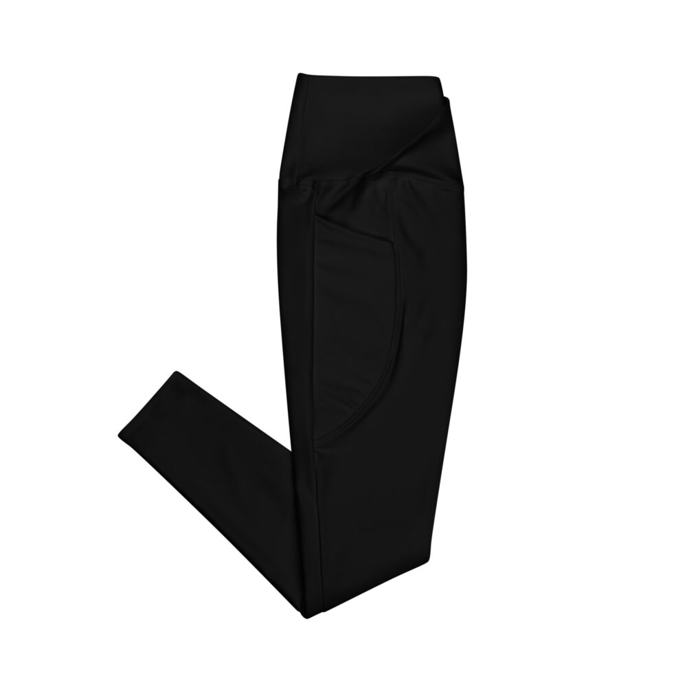 Black MF Crossover leggings with pockets - Image 7