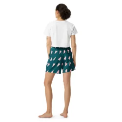 Women Green & Pink Athletic Long Shorts - Image 3