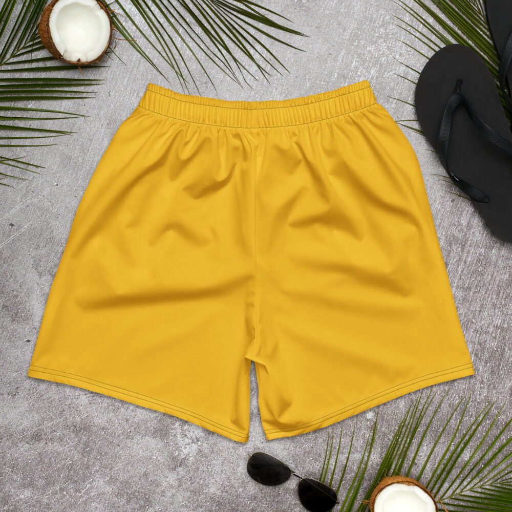 Yellow & Black MF Athletic Long Shorts - Image 3
