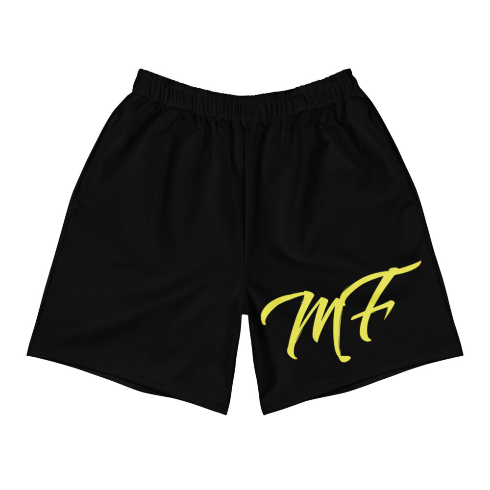 Black & Yellow MF Athletic Long Shorts - Image 2