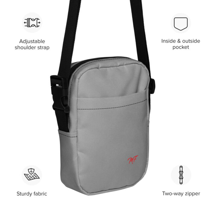 Gray MF Utility crossbody bag