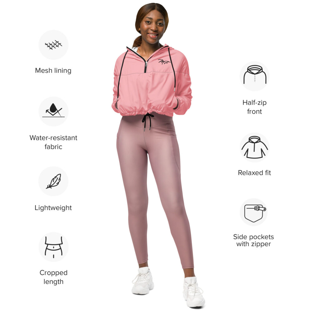 Pink MF Women’s cropped windbreaker - Image 5