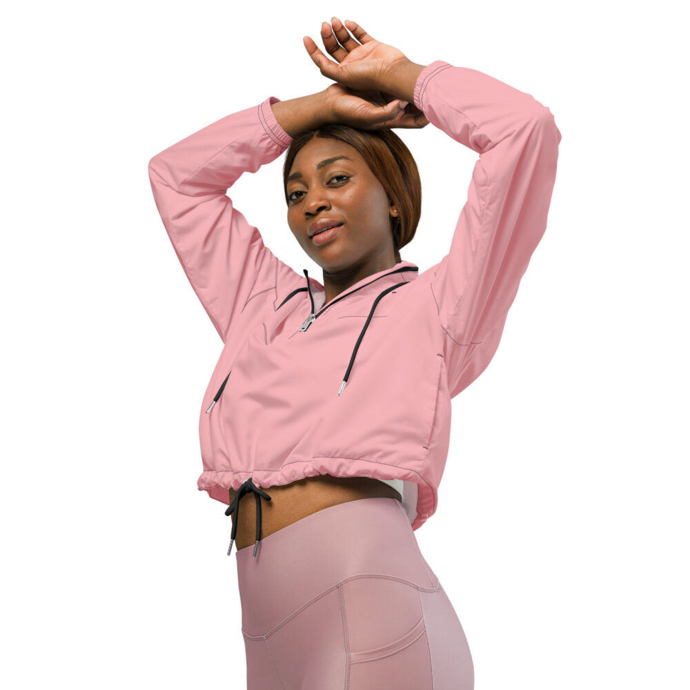 Pink MF Women’s cropped windbreaker - Image 3