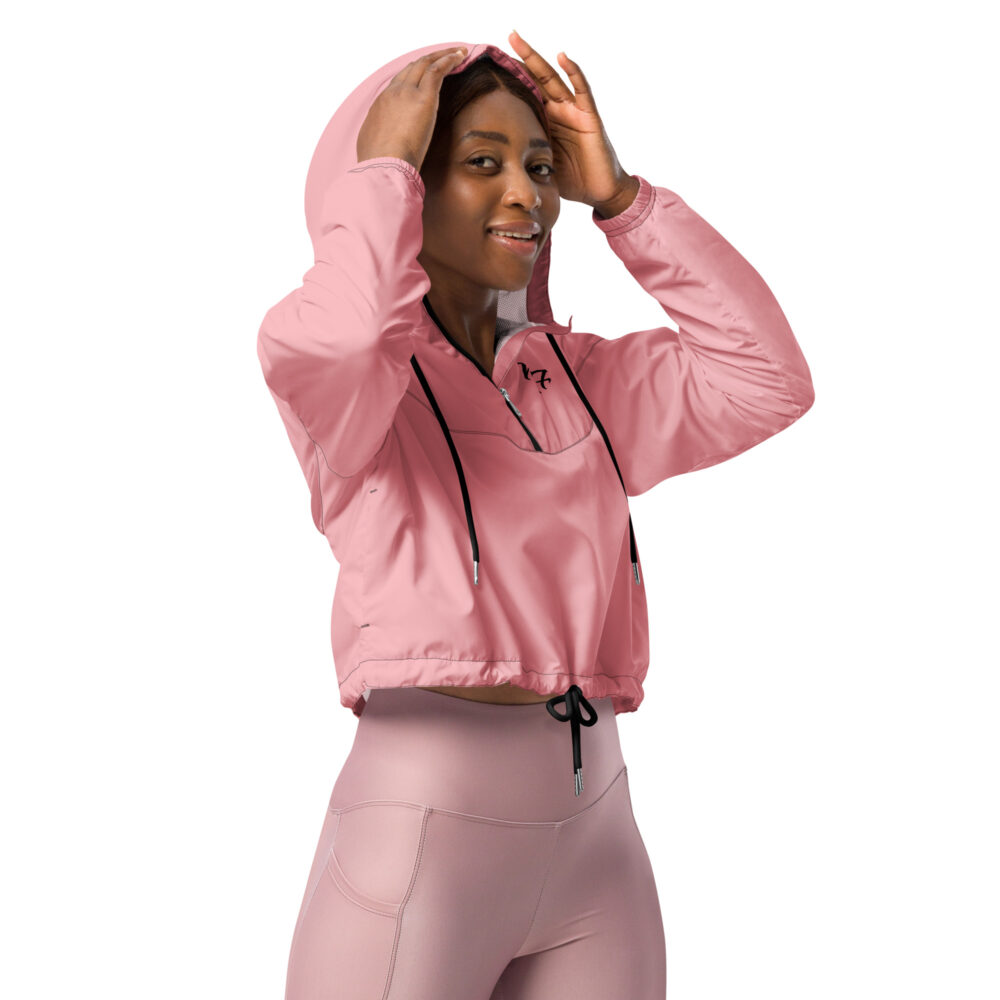 Pink MF Women’s cropped windbreaker - Image 2