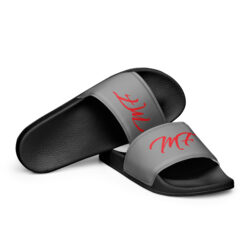 Gray & Red MF Men’s slides - Image 3
