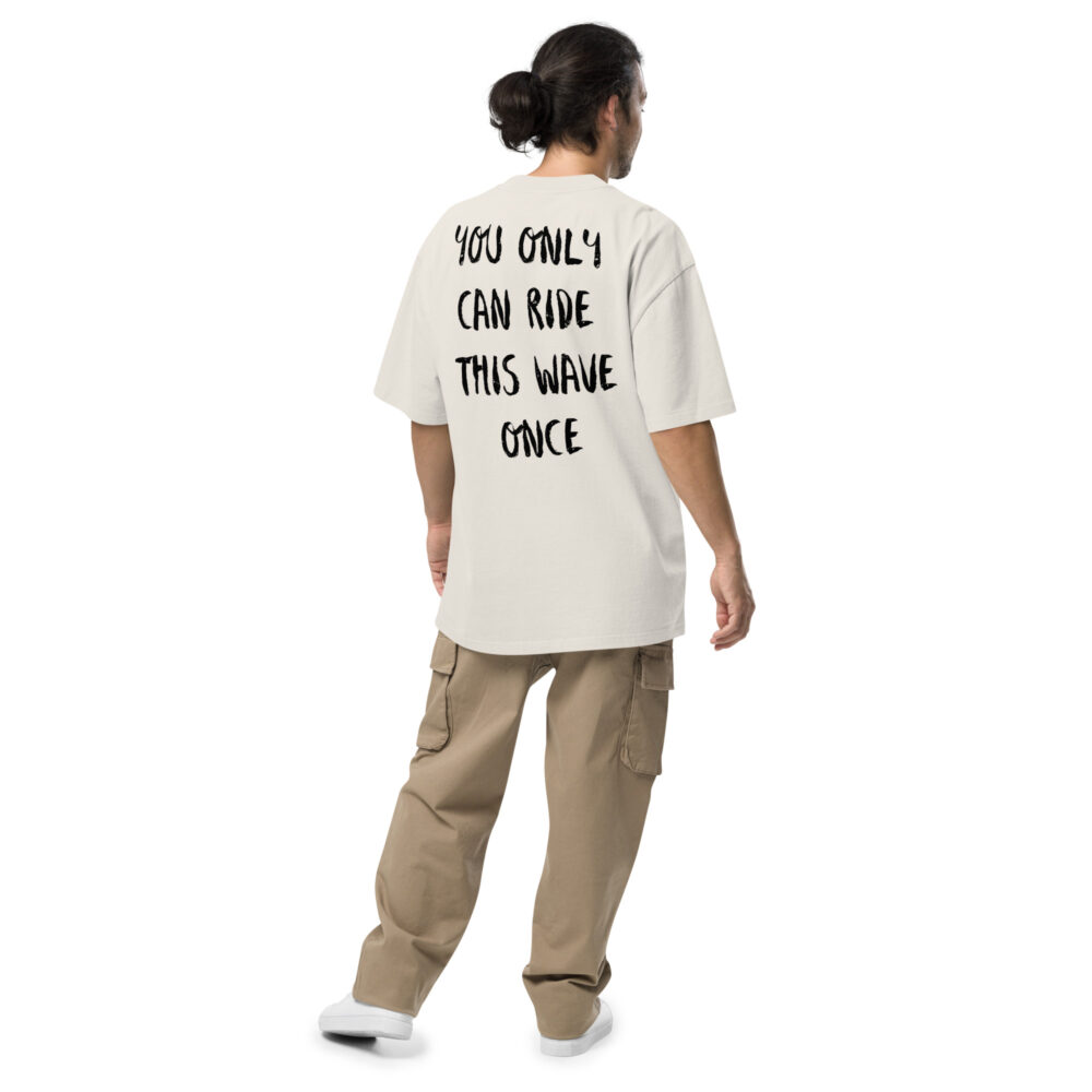 You only Ride this wave once MF Oversized faded t-shirt - Image 5