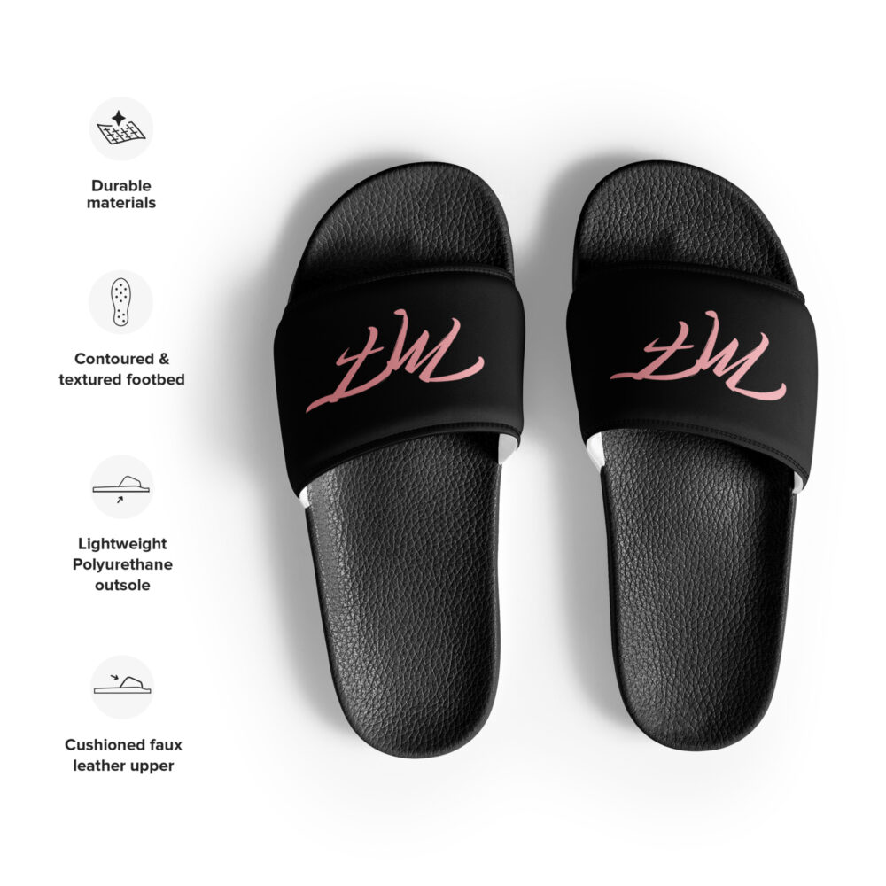 Black & Pink MF Women's slides - Image 2