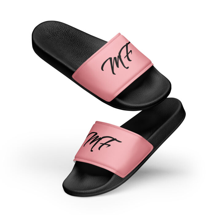 Pink & Black MF Women's slides