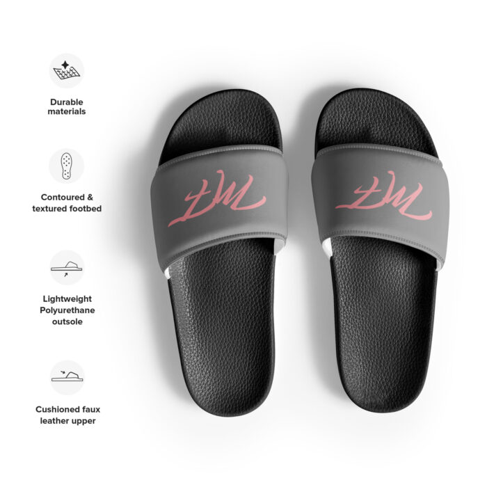 Gray & Pink MF Women's slides