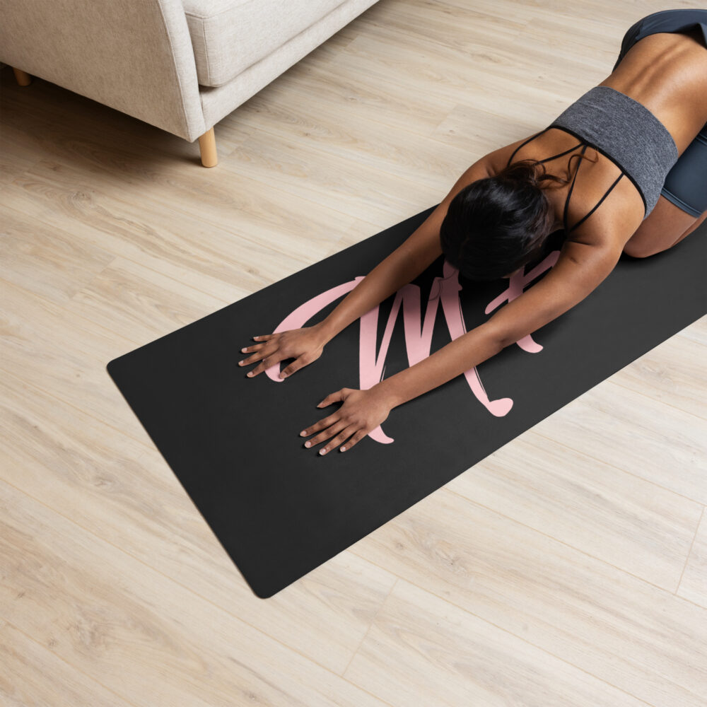Pink and Black MF Yoga mat - Image 3