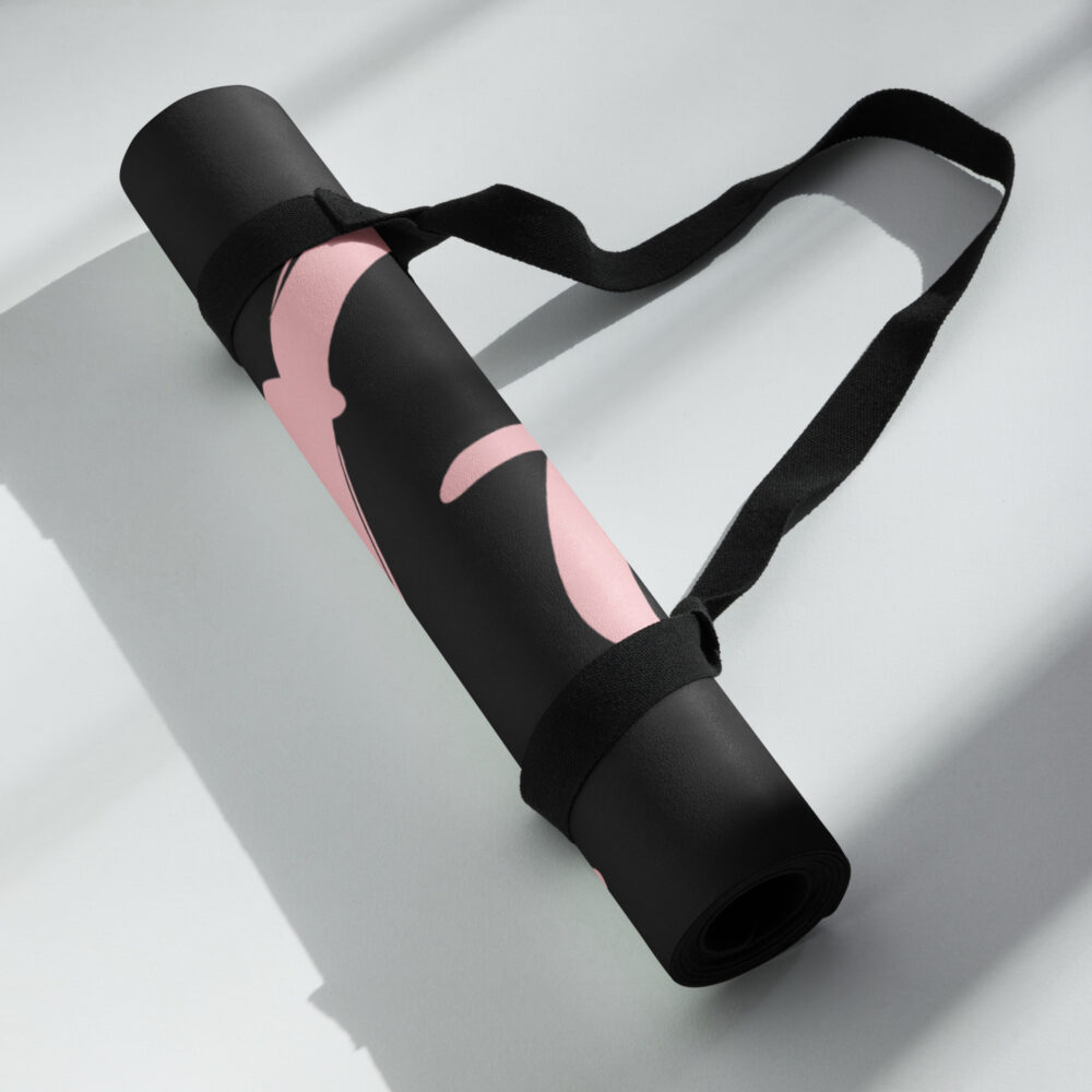 Pink and Black MF Yoga mat - Image 4
