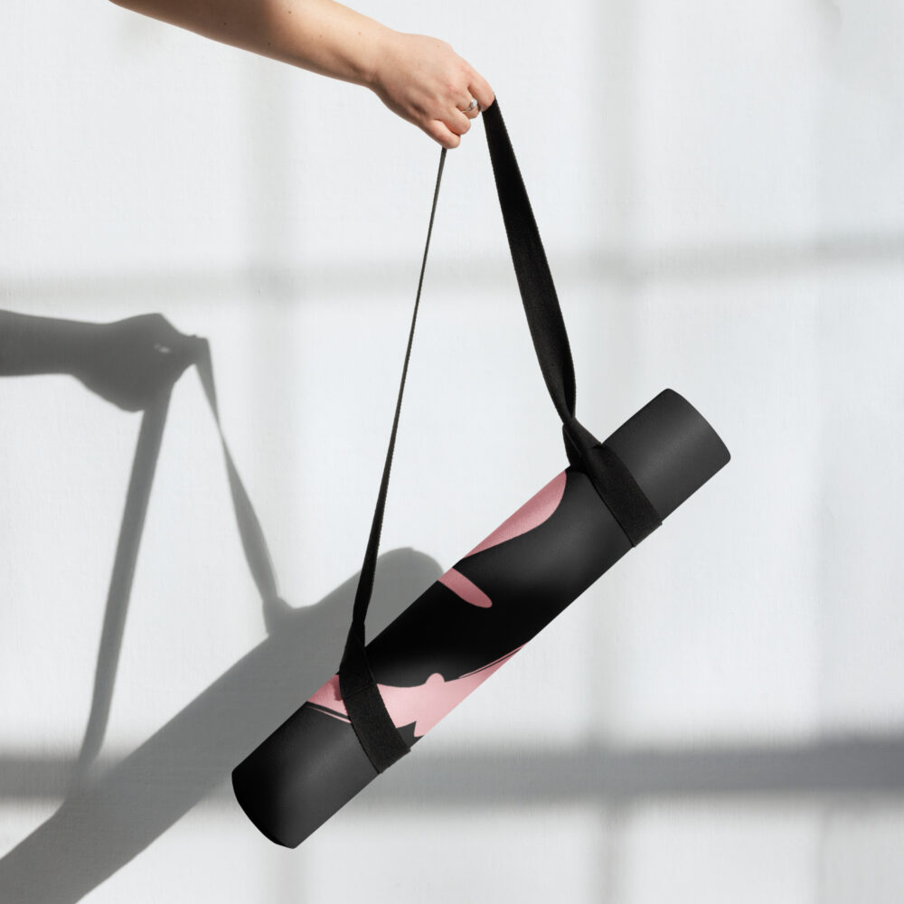 Pink and Black MF Yoga mat - Image 6