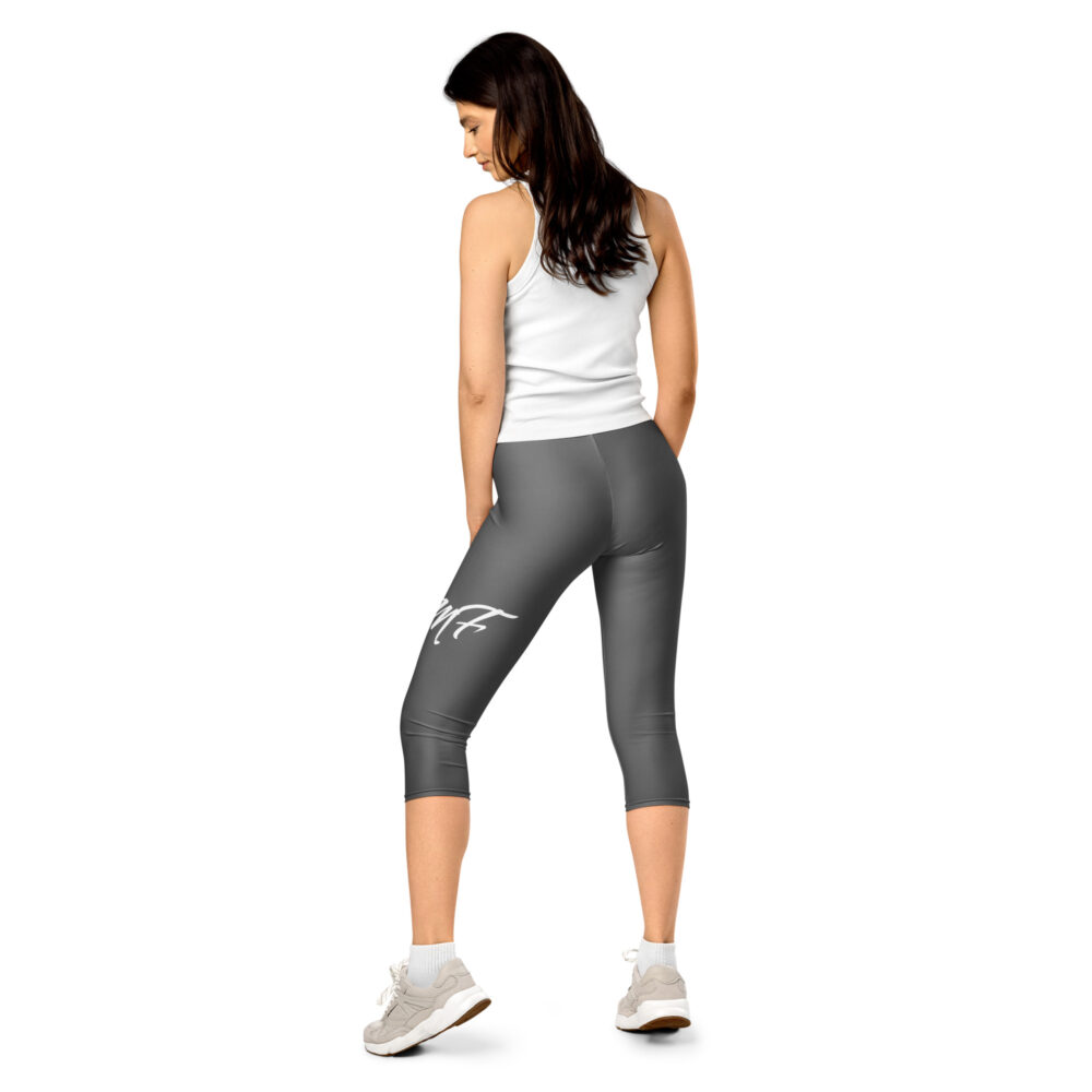 Gray MF Capri Leggings - Image 2