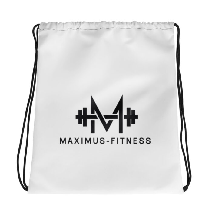White MF Drawstring bag