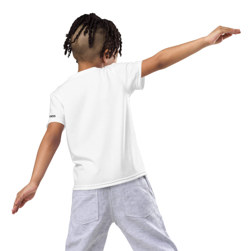 White MF Kids Crew Neck T-Shirt - Image 2