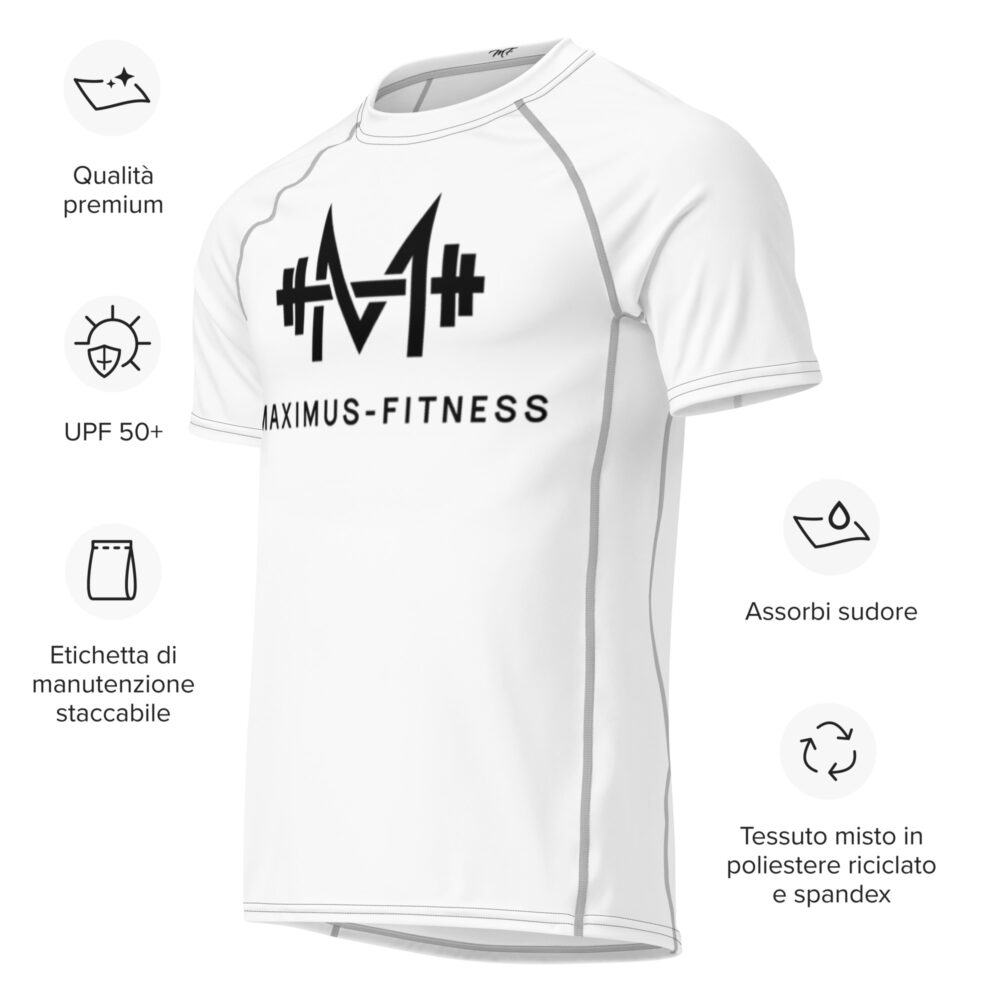 White Maximus-Fitness Performance Shirt - Image 4