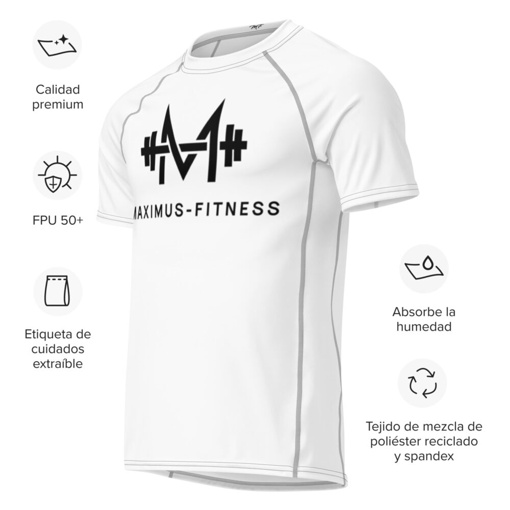 White Maximus-Fitness Performance Shirt - Image 6