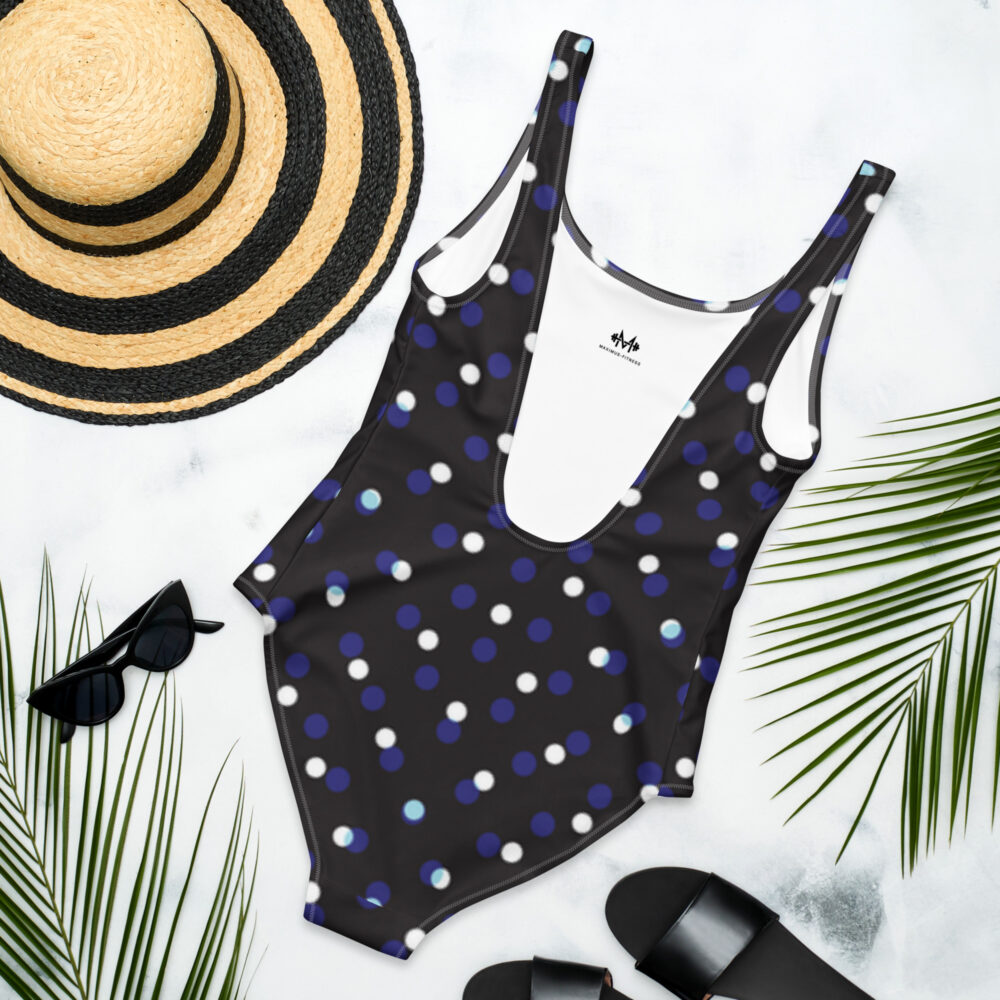 Black & Purple MF One-Piece Swimsuit - Image 2