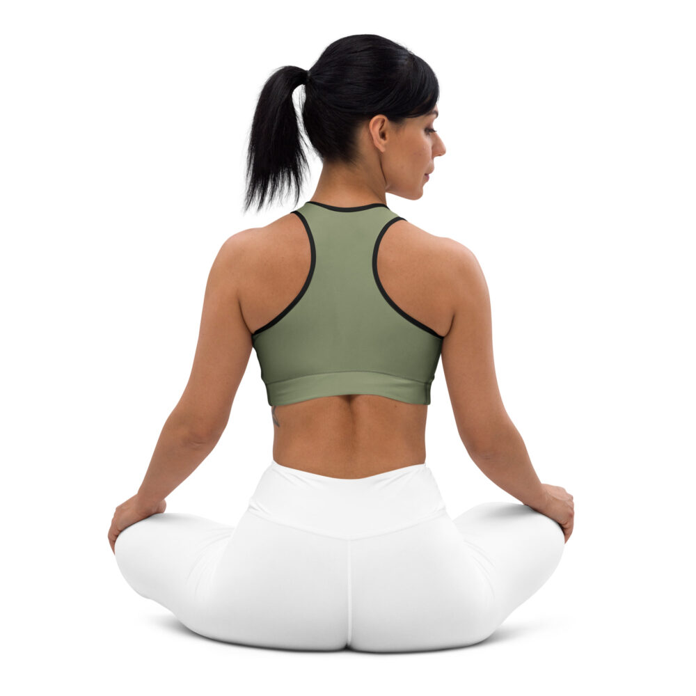Green MF Padded Sports Bra - Image 2