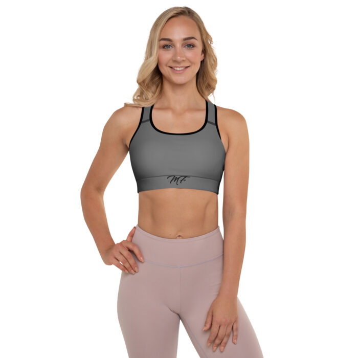 Grey MF Padded Sports Bra