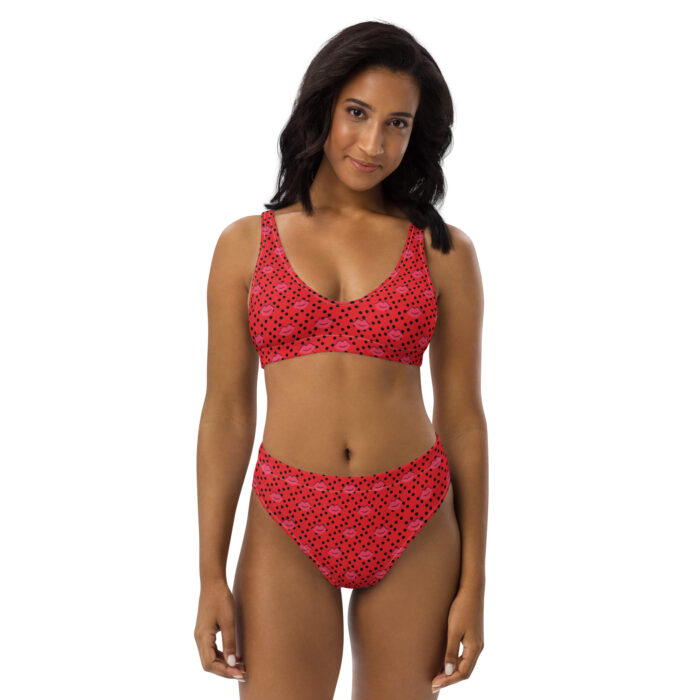 Red & Pink Kiss Maximus-Fitness high-waisted bikini