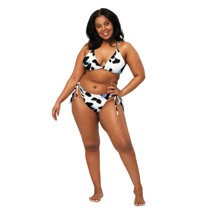 Leopard Black & Teal String Bikini