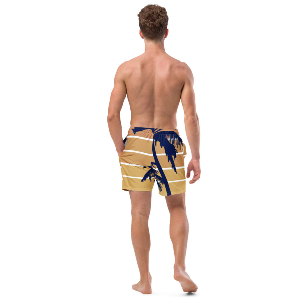 Beige MF Palm Tree Swim Trunks - Image 5