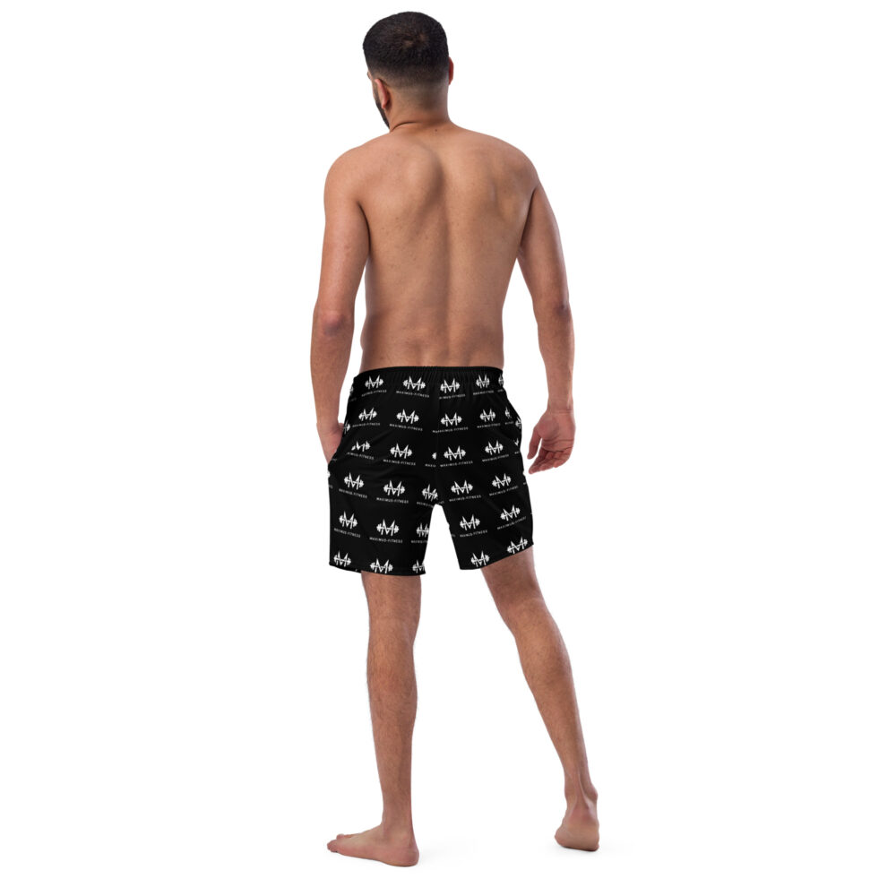 Black & White Maximus-Fitness Swim Trunks - Image 5